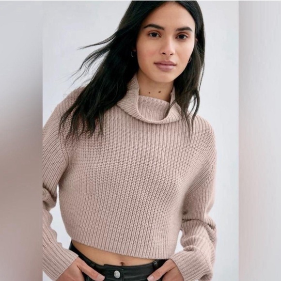 Aritzia Wilfred Montpellier Merino Wool Waist Turtleneck - Picture 2 of 6